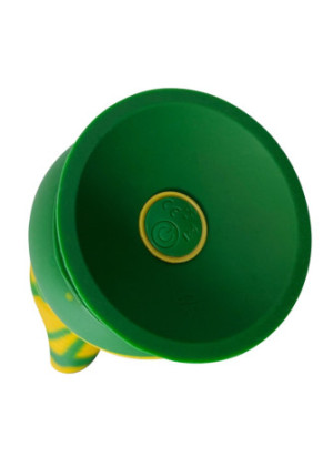Gode ventouse tentacule Kraken vibrant 21 cm vert et jaune USB - WS-NV101